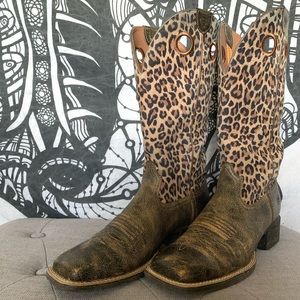 Ariat Round Up Ryder Cheetah Print Boots